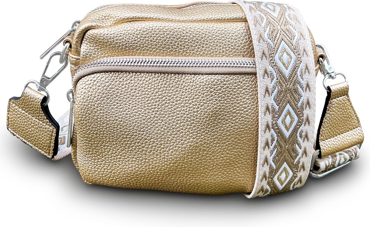 THL Design - Kleine Dames Schoudertas - Klein Tasje - Bag Strap - Goud