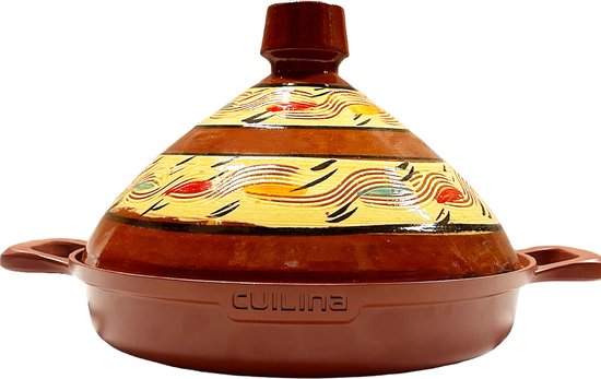 IBILI - Tajine H-klasse 27 cm - Gietijzeren behuizing en keramische hoes, geschikt voor inductie