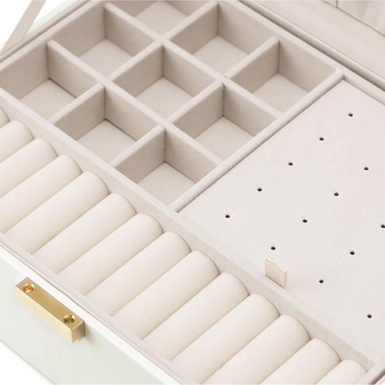 Seelux Sieradendoosje met transparant venster, halsketting, haken