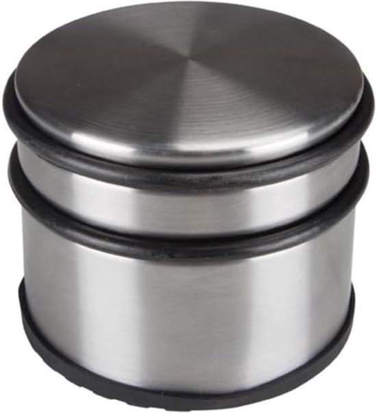 SilverRack® Roestvrijstalen deurstopper, 1 stuk 1 extra muurbumper, premium zonder boren, 1,1 kg, zware vloerstopper 10 x 4,5 cm