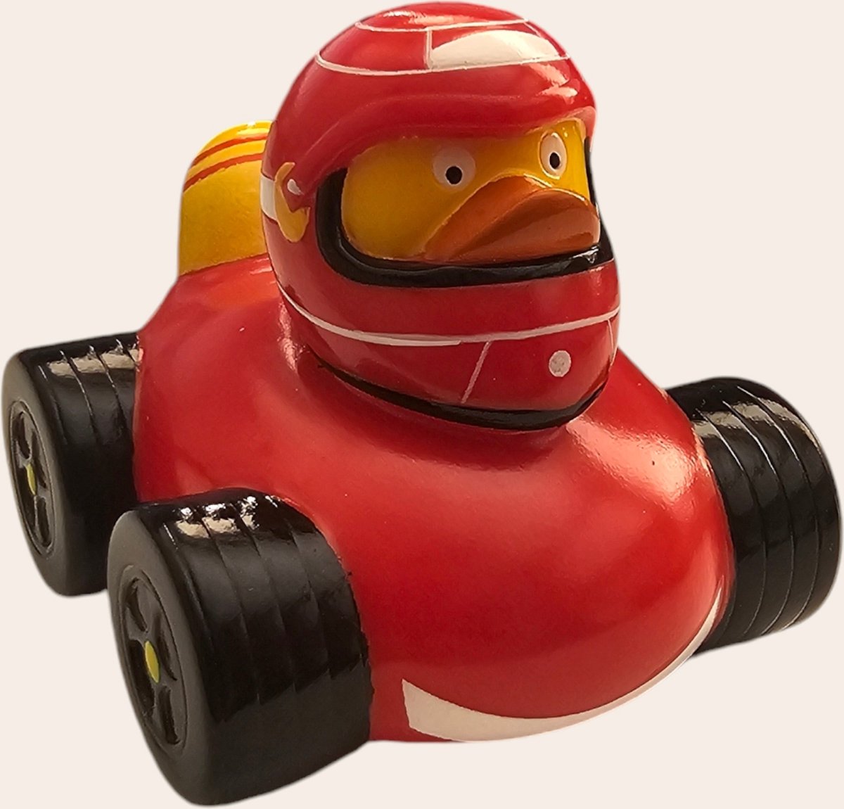 MBW Badeend in een Rode Raceauto - Speels badplezier voor jong en oud