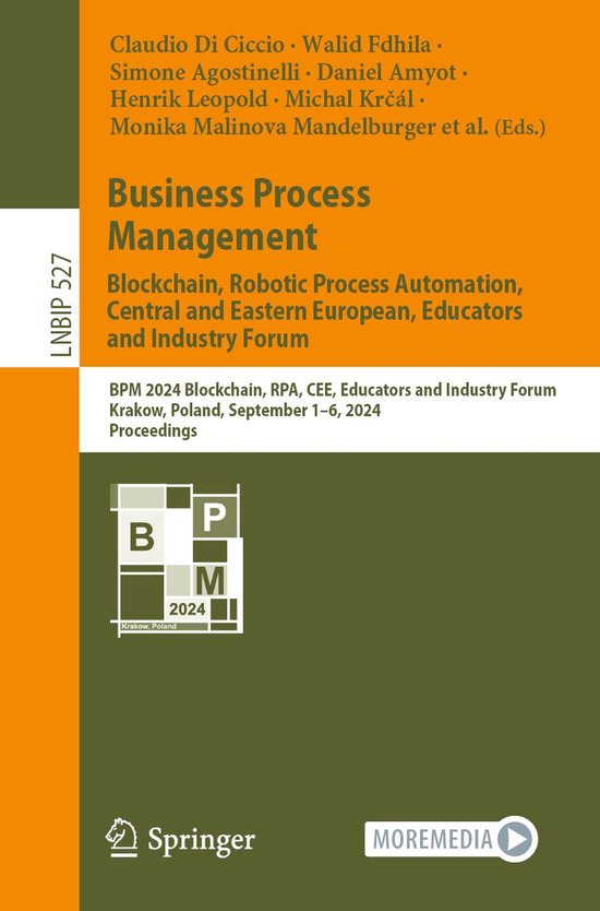 Lecture Notes in Business Information Processing 527 - Busin ... - cover