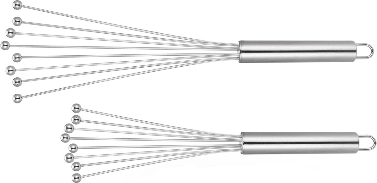 Roestvrijstalen Garde Set van 2 voor Koken en Mixen 26 cm en 30 cm