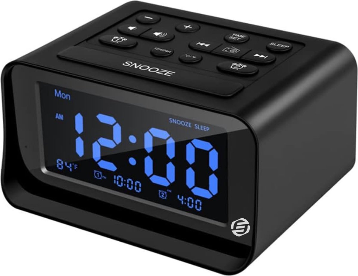 Equivera Wekkerradio Op Netstroom - Klokradio - Wekkerradio - Klokradio Met Wekker - Wekkerradio Dab - Wekker Dab Radio