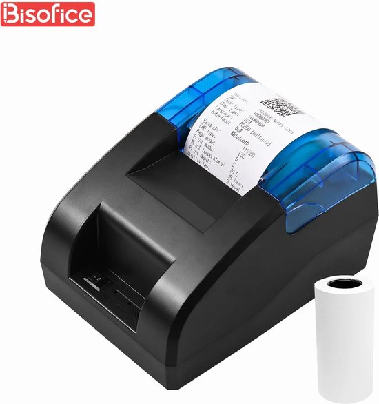 Foto: Draagbare thermische ontvangstprinter bonprinter labelprinter kassabonprinter bluetooth ondersteund android ios 58mm desktop usb draadloze printer