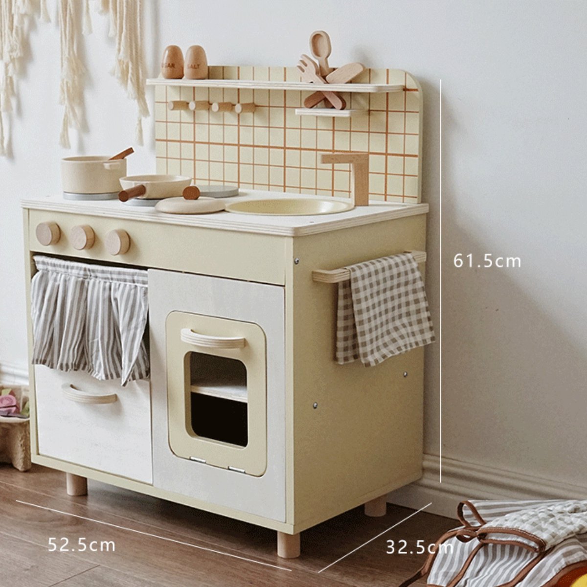 Buxibo Houten Speelgoedkeuken - Kinderkeuken Inclusief Accessoires en Keukengerei - Speelkeuken — afbeelding 2