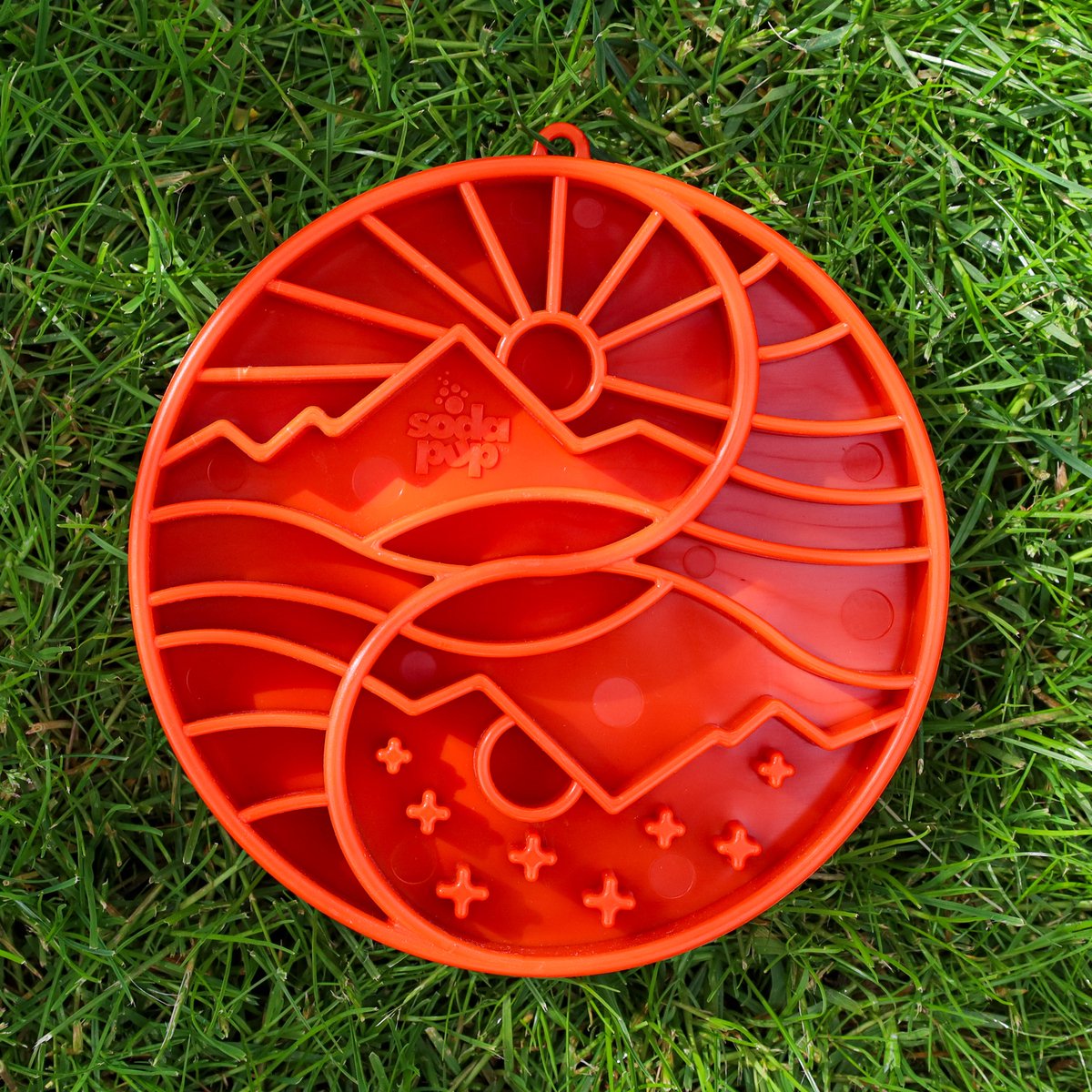 Sodapup Etray Sun and Moon - Slowfeeder Hond - Anti-Schrokbak - Mentale Stimulatie - Oranje