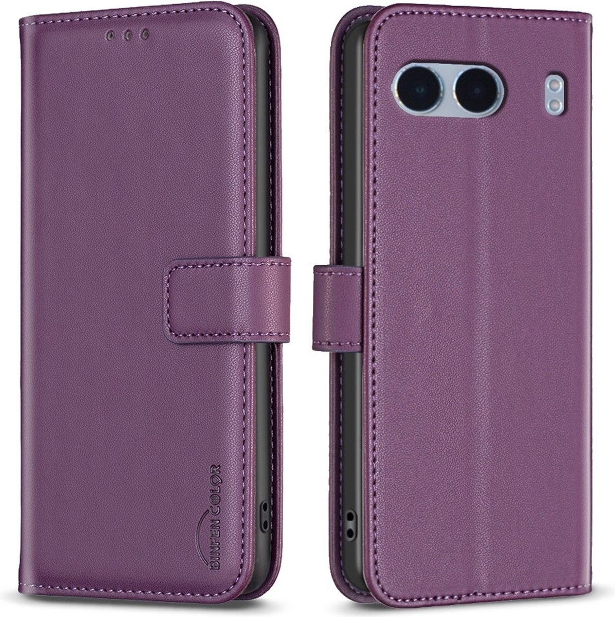 BINFEN Hoesje - Geschikt voor OnePlus Nord 4 Hoesje - BINFEN Book Case - Paars
