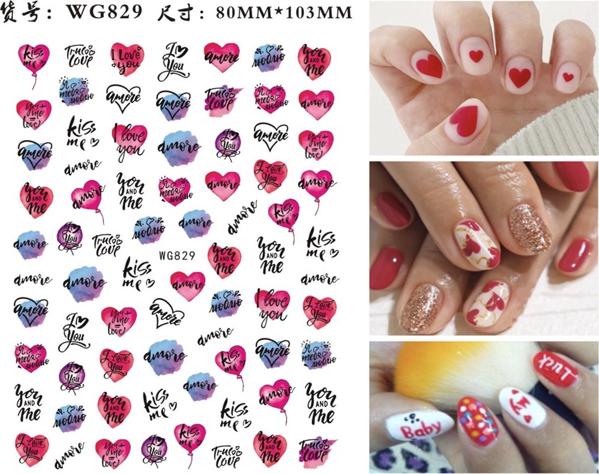 Goedkoopste Twee Vel Prachtige 3D NagelStickers nagelvijlen 160 tips/ Manicure Nagel stickers, 3D Nail stickers ,Nagellak,Plaknagels / Nail stickers