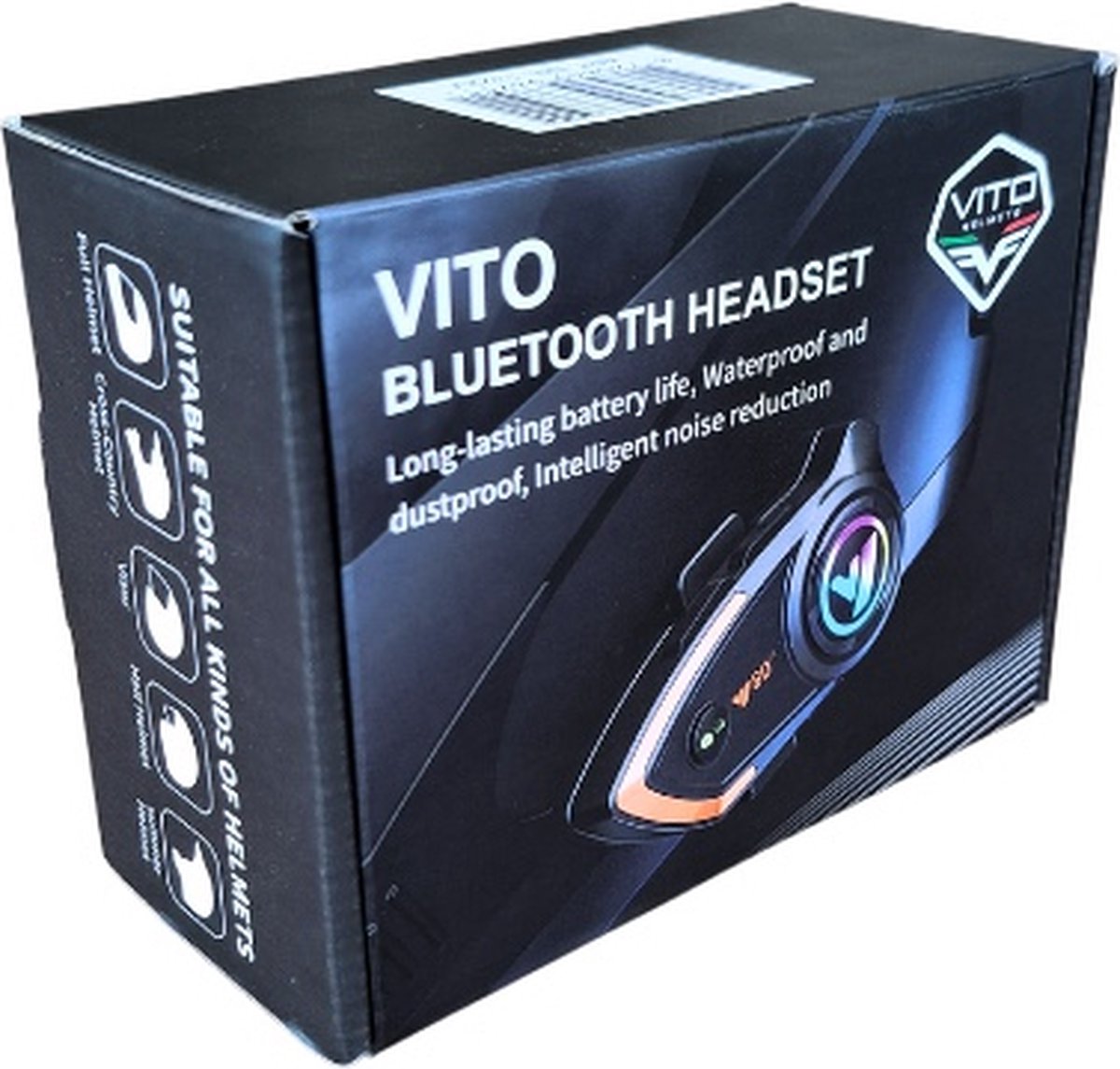 Bluetooth vito helm headset/intercom