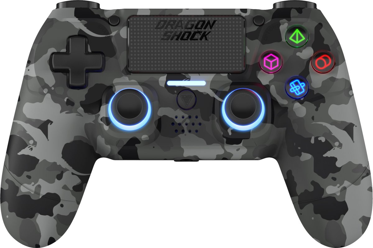 Bol.com DragonShock - MIZAR BT - Draadloze Controller Grijs Camo - Geschikt voor PS4, PC en Mobile aanbieding