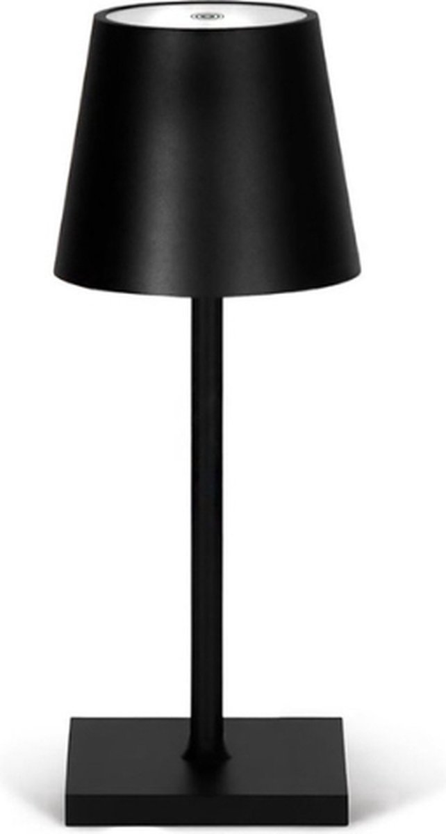 Oplaadbare Tafellamp - Dimbaar - Bureaulamp - Voor Binnen - 26CM - Zwart