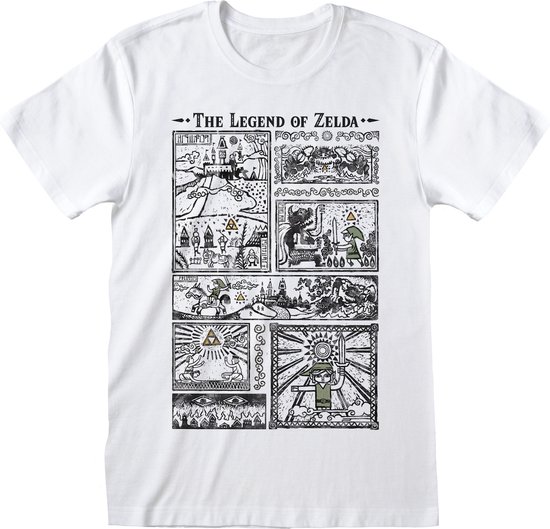 The Legend Of Zelda Zeichnung Heren T-shirt - wit - M