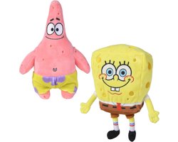 Spongebob Squarepants + Patrick Ster Pluche Knuffel Set 21 cm - Speelgoed Knuffels - Knuffeldier Knuffelpop voor kinderen jongens meisjes - Patrick Ster, Gerrit de Slak, Octo, Spongebob - Nickelodeon Plush Toy