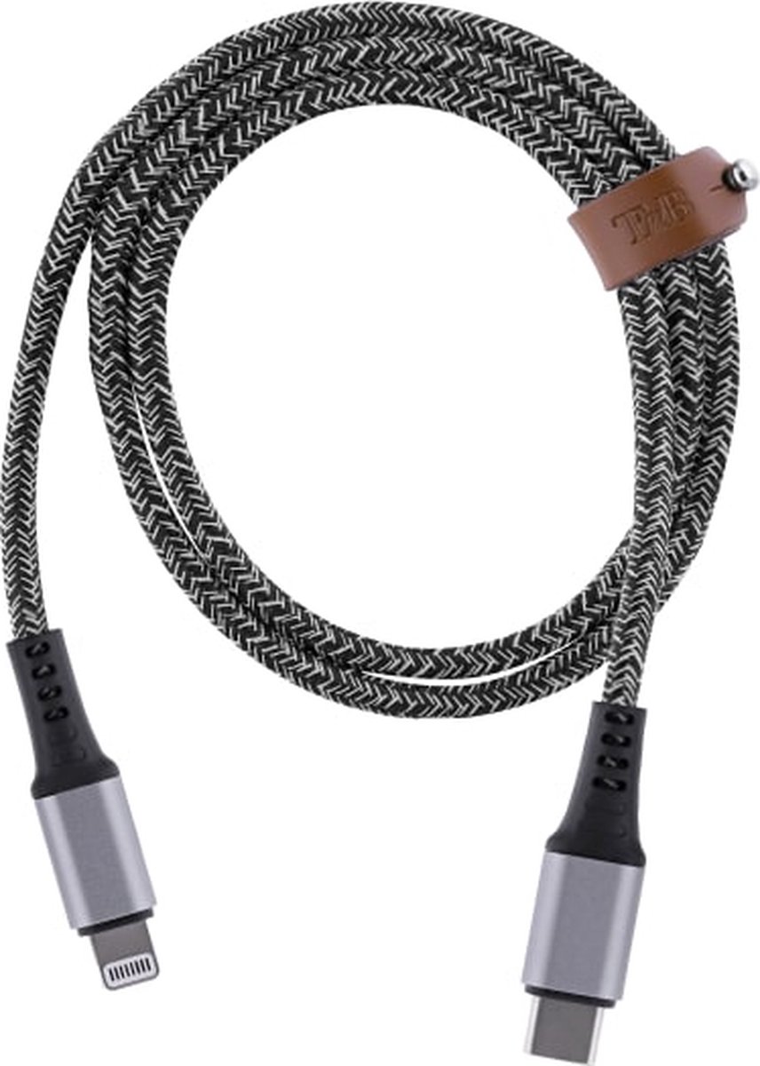 T'nB CBLTCLTD Lightning-kabel 1,5 m Zwart, Grijs