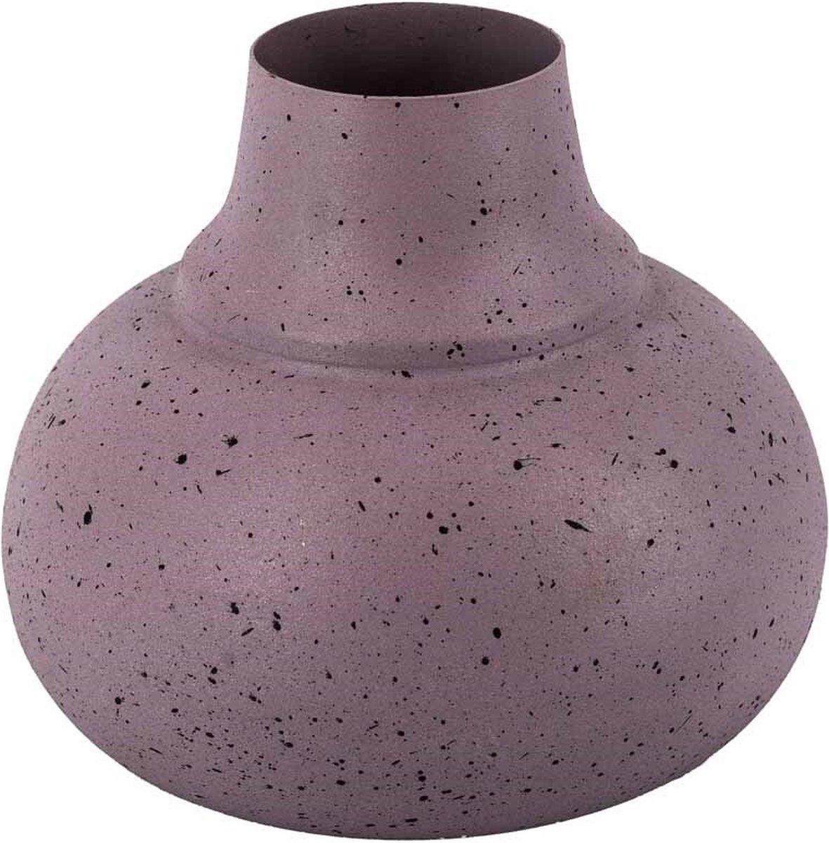 homebound by ky Metalen vaas lila dots | 5x14x14cm | vaas Paars