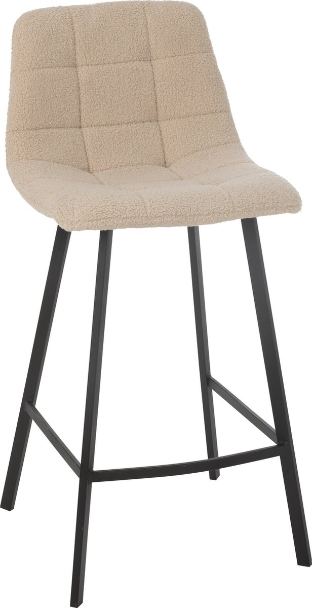 J-Line barstoel Kent - metaal/polyester - wit