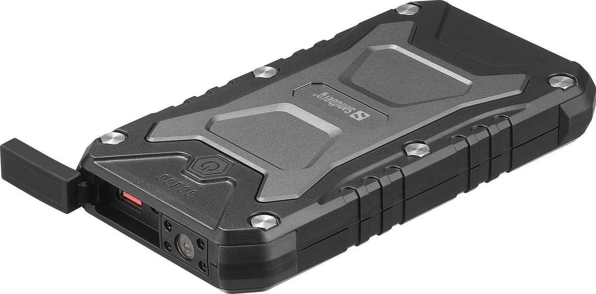 Sandberg Survivor Powerbank 10000 PD22W 10000 mAh Draadloos opladen Zwart