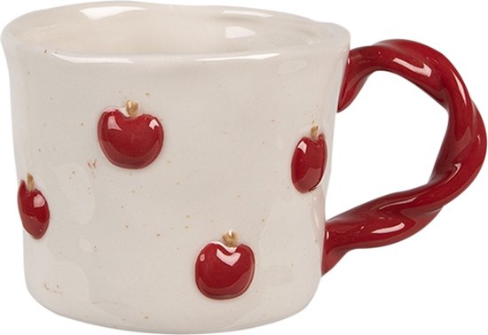 Clayre & Eef Mok 200 ml Beige Keramiek Appels