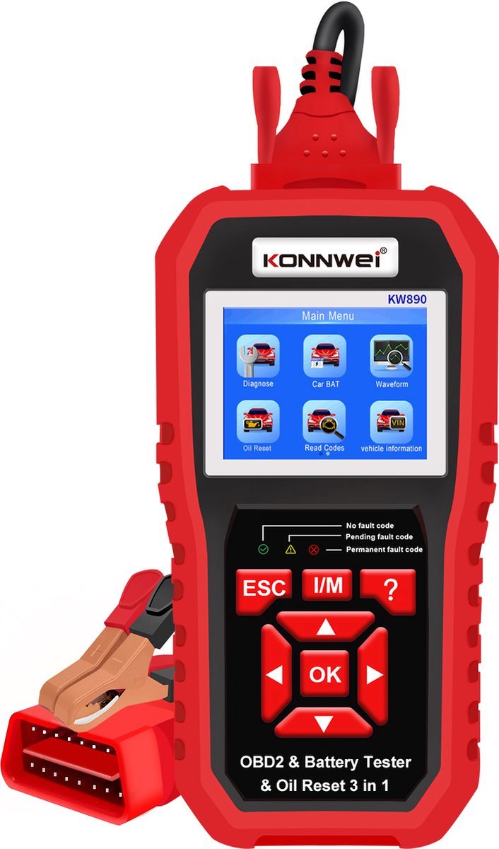 Konnwei KW890 3in1 - Olie service resetten - OBD2 Scanner