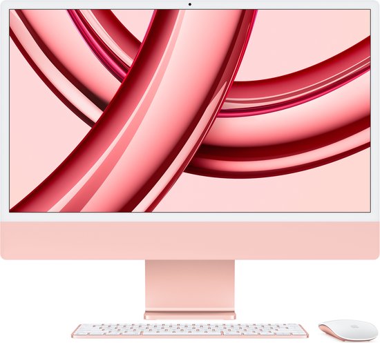 Apple iMac 24-inch (2023) - M3 chip - 512GB SSD - Roze computer