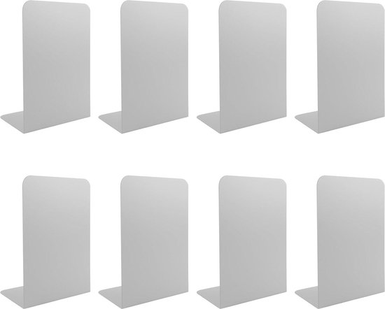 1 Paar Boekensteunen,Metaal Boekensteun, Wit Metalen Boekensteun,Boekhouder Bookends,Boekenhouder voor Plank,Boekenstandaard,Boekenhouder Plank voor Kantoor School Thuis Leesstandaard Muziekstandaard