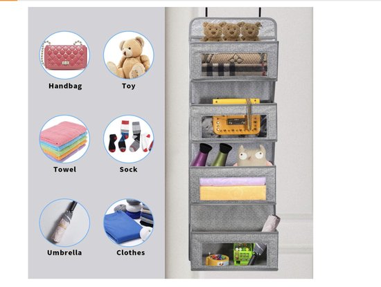 Zocipro 3 stuks wandorganizer, hangende opslag voor muur, deur, badkamer, campingrek, caravan, hangorganizer met touw en stokken om op te hangen, gebruiksvoorwerp hangend