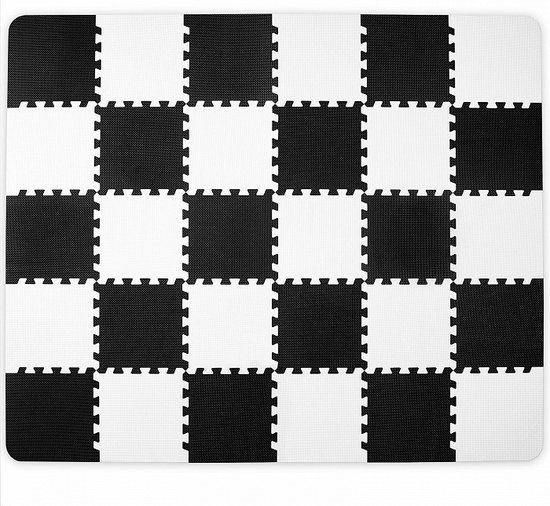 Kinderkraft LUNO Speelmat - 30 Puzzelstukken - Antislip & Waterdicht - 150x180 cm - Draagtas Inbegrepen - Zwart van Merkloos — afbeelding 2