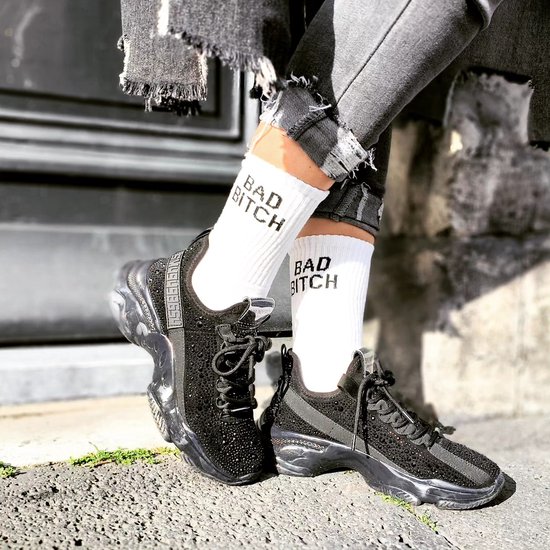 Aparte Herenschoenen Verjaardags Cadeau Bad Bitch Sokken Vrolijke