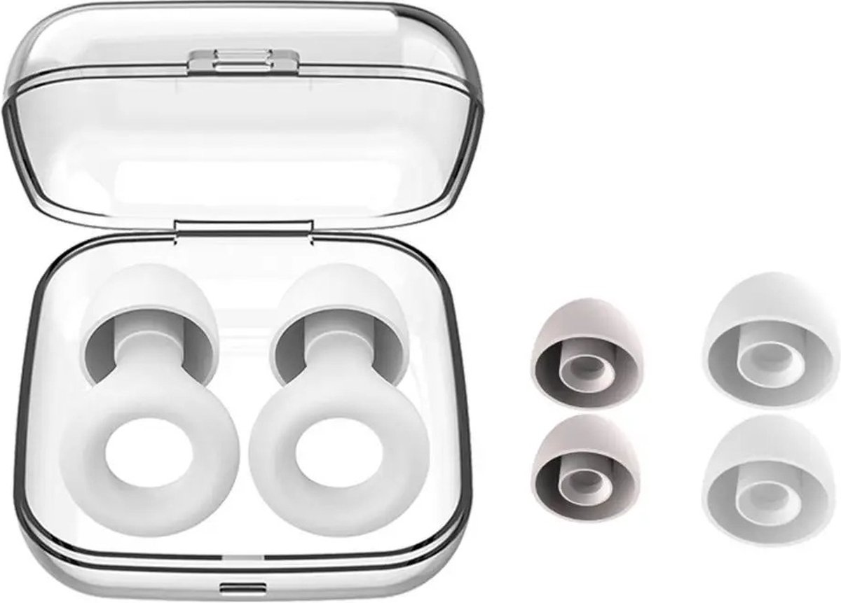 Goedkoopste WiseGoods Premium Siliconen Earplugs - Oordopjes Slapen - Silicone Oordop - Oordoppen - Slaap Accessoires - Slaapmiddel - Wit