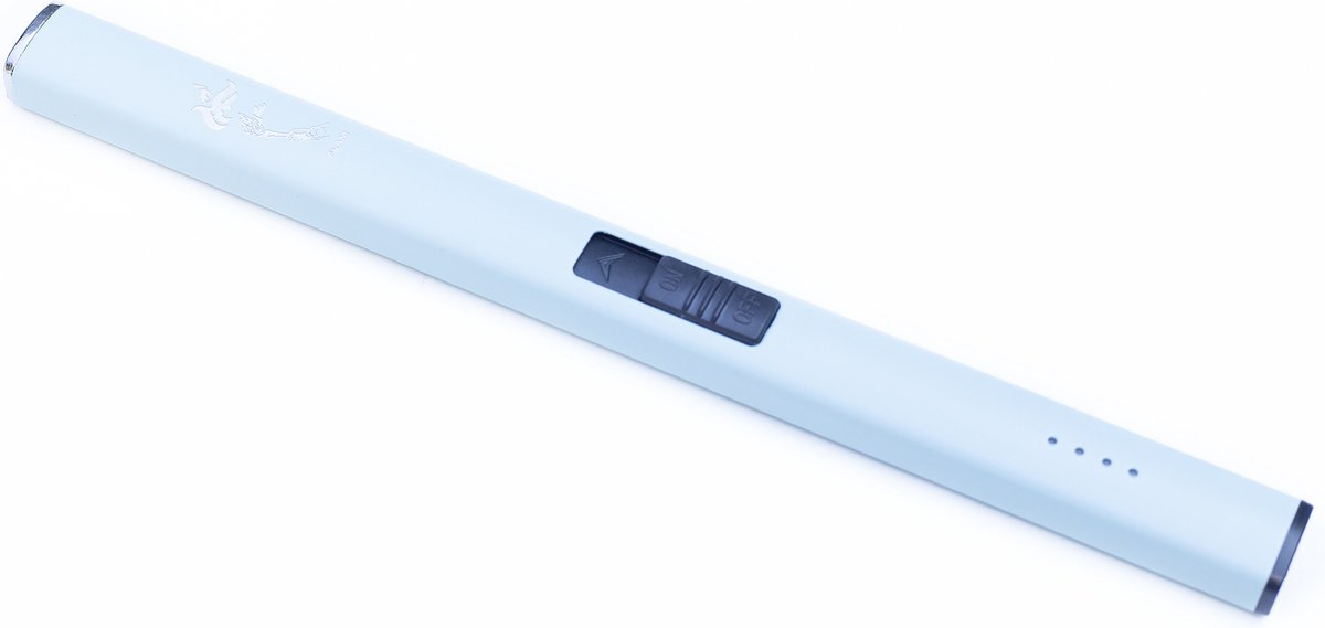 Goedkoopste Flam Lange USB Oplaadbare Elektrische Plasma Aansteker - Vlamloos - Voor Keuken, Kaars, BBQ, Openhaard - In en Outdoor - Chique Design - licht blauw
