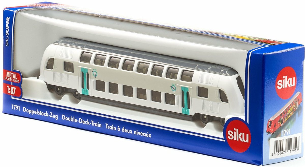 SIKU Super Dubbeldekker trein: metalen modelvoertuig schaal 1:87 thumbnail 5