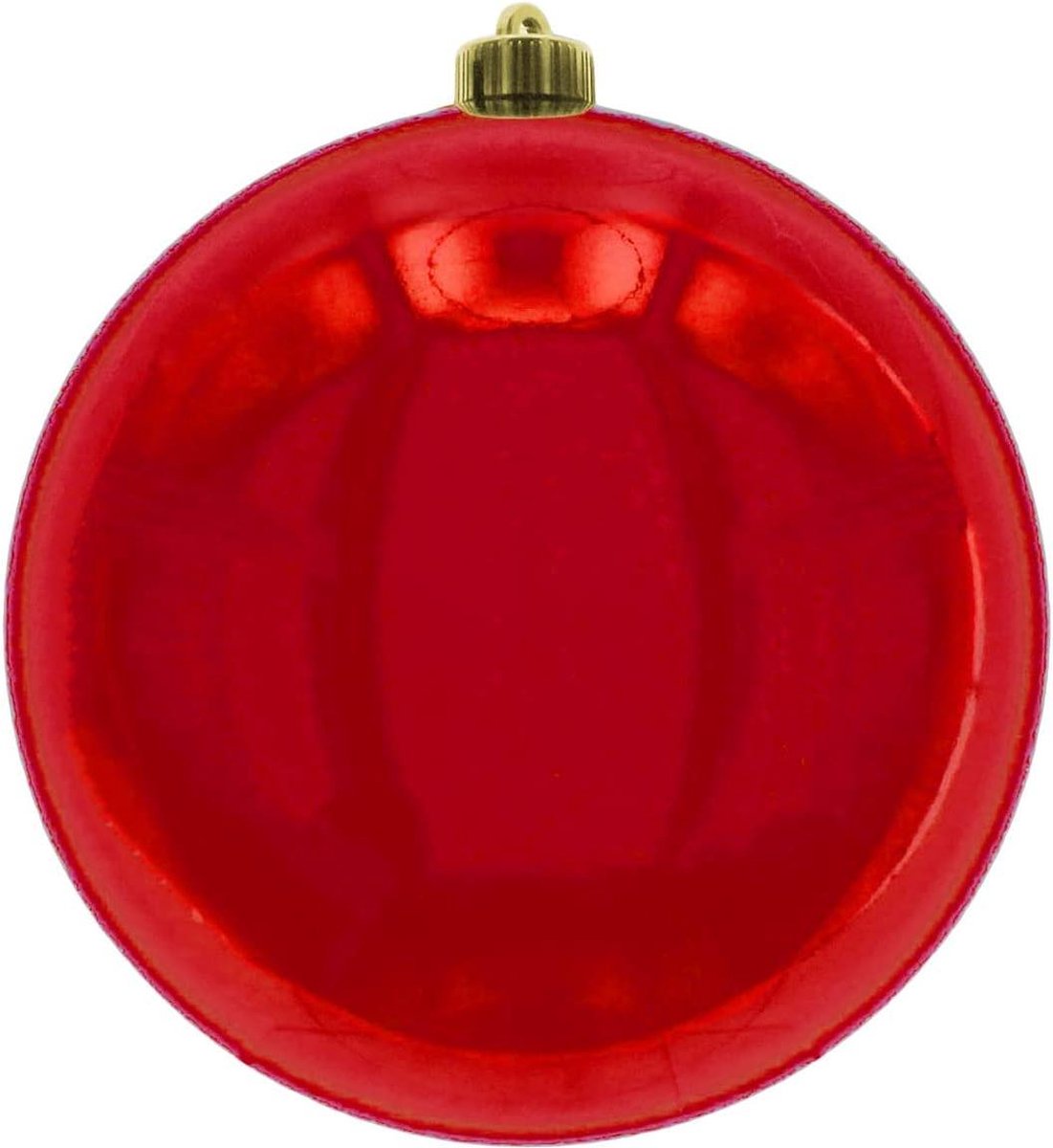 Rode vorstbestendige kerstbal voor buiten, Ø 20 cm, merkloos.
