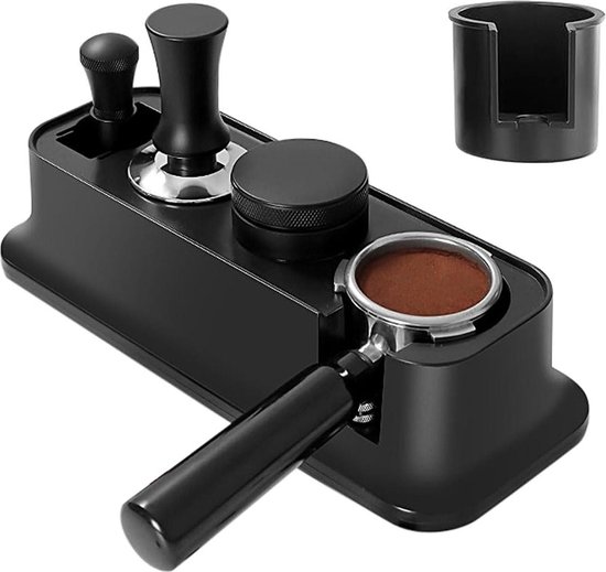 Foto: Koffie tamperstation 51 58 mm universeel tamperstation voor zeefdragers koffietamping standaard wdt tool barista accessoires