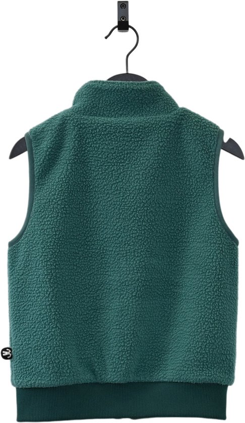 Ducksday - fleece bodywarmer voor kinderen - teddy sherpa - unisex - Donkergroen - maat 92/98