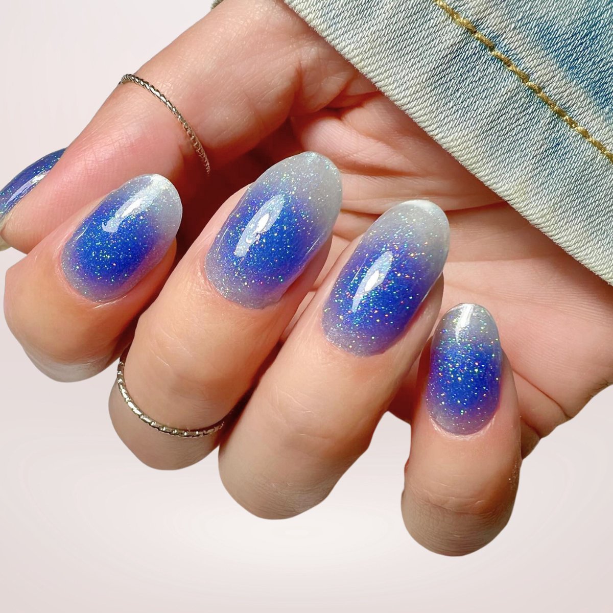 Goedkoopste BIMA Nails - Gellak Nagel Stickers - Gel Nagel Wraps - Aura Glitter - Sea Wave