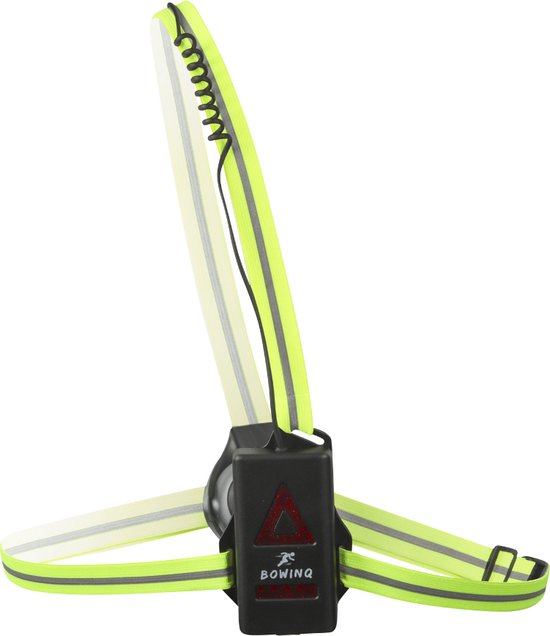 BOWINQ Boston 500 Neon - Feux de course - Lampe de poitrine - Gilet réfléchissant - Rechargeable et étanche - Haute qualité - Garantie 1 an