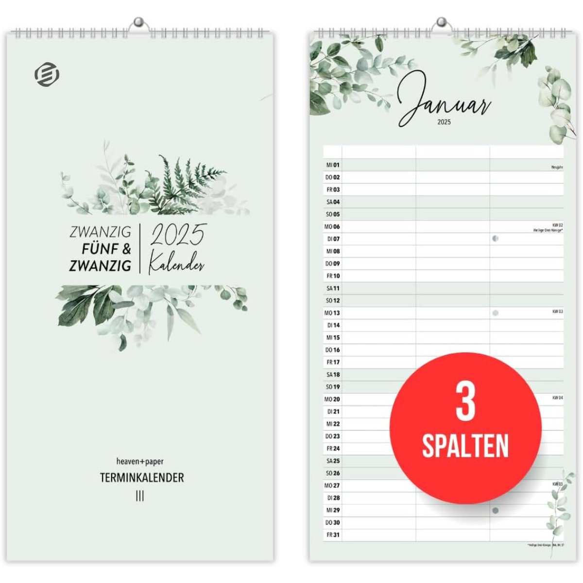 Equivera Famillieplanner 2025 - Familyplanner 2025 - Gezinsplanner - Kalender - Weekplanner - Weekoverzicht - tot 18 Maanden