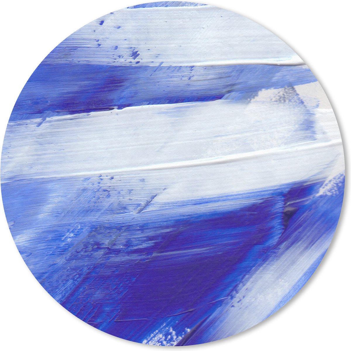 Muismat rond 20x20 cm - Mousepad Verf - Design - Blauw - Ronde muismatten