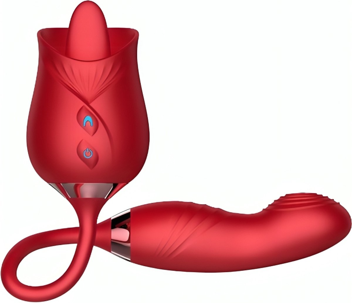 Goedkoopste ARMONY - DELIGHT FLOWER VIBRATOR & STOTEN MET RODE TONG | VIBRATOR VOOR VROUW | SEX TOYS VOOR VROUW | SEKSSPEELTJES VOOR VROUW | VIBRATOR | CLITORIS VIBRATOR