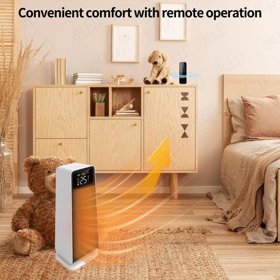 Elektrische Luchtverhitter 1000W/2000W -  2 Varianten  Draagbare Kachel Regelbare Thermostaat 3 Warmtestanden Oververhittingsbeveiliging Elektrische Luchtverhitter