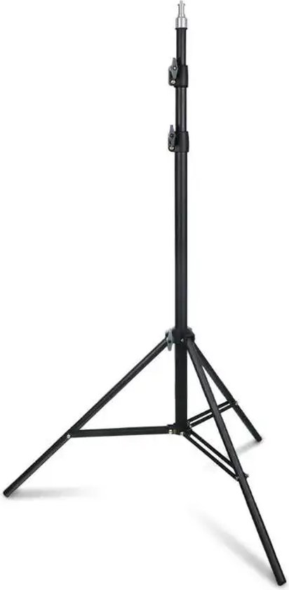 MOJOGEAR Lamp statief 210cm Extra Stevig - Light stand voor studiolamp en camera - Lampstatief driepoot - Met 1/4 inch schroef en spigot - Zwart