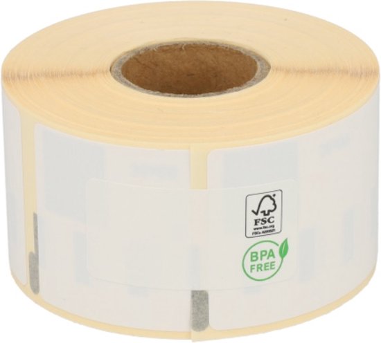 Tape d'étiquettes adapté à Dymo 99012 | 89x36mm | S0722400 - Wit - 260 étiquettes par rouleau - 1 pièce - Convient pour : 550 550 turbo