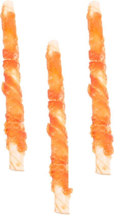 Boomy - Snacks pour chiens - Bâtonnets de cuir brut au poulet - 25cm - 4pcs - 400g