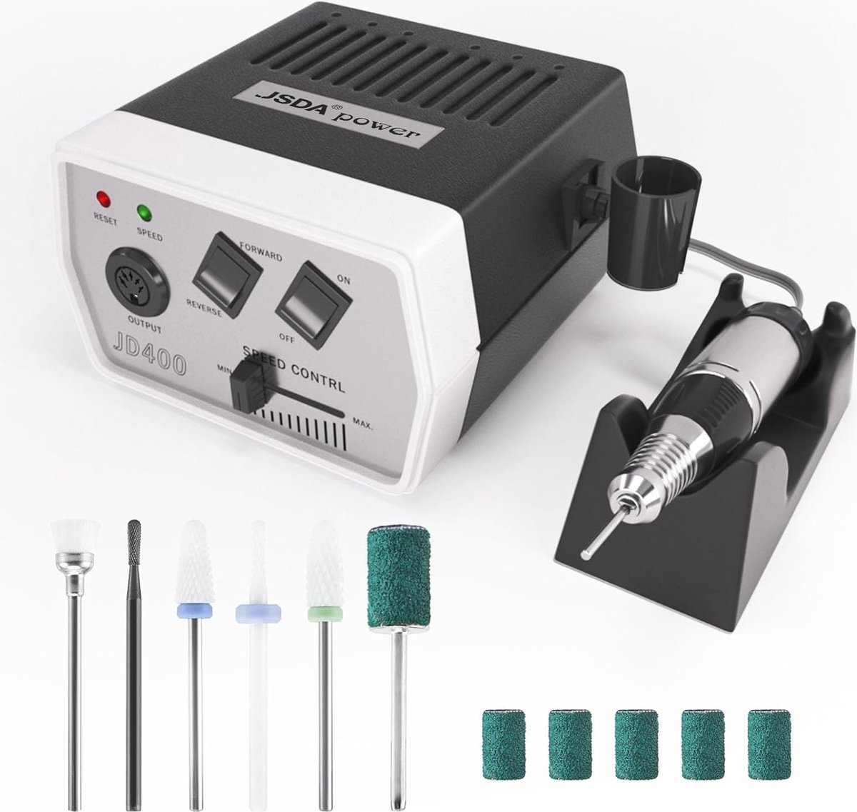 Premium Nagelfrees voor Gelnagels - Professionele Elektrische Nagelfrees met 30.000 RPM en 6 Opzetstukken