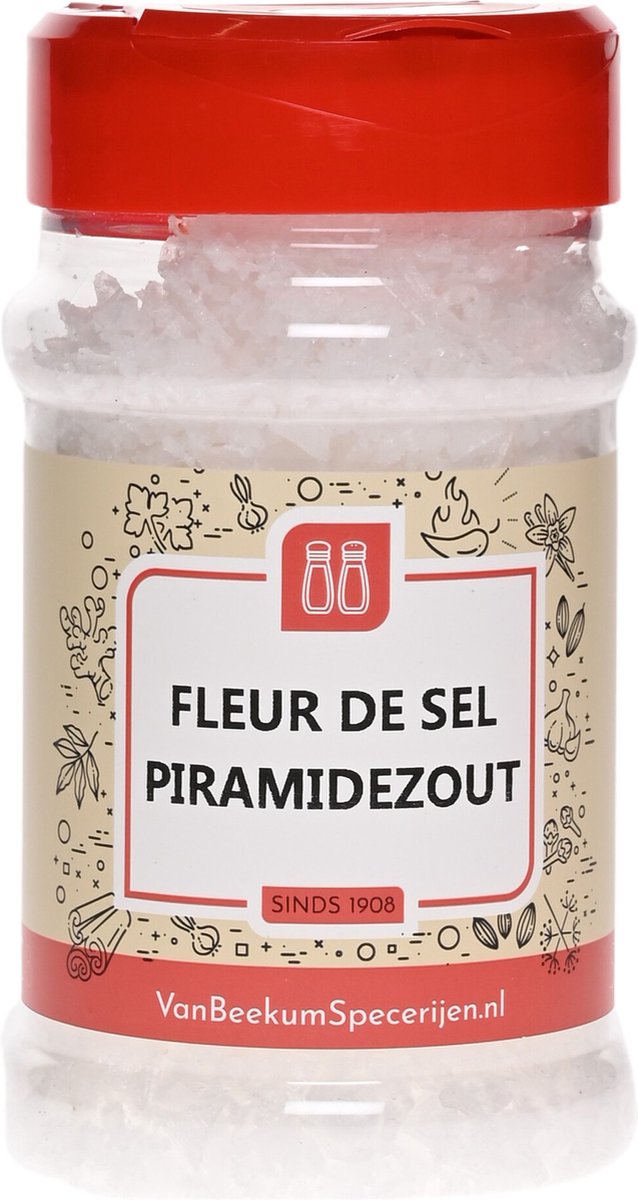 Goedkoopste Van Beekum Specerijen - Fleur De Sel Piramidezout - Strooibus 150 gram