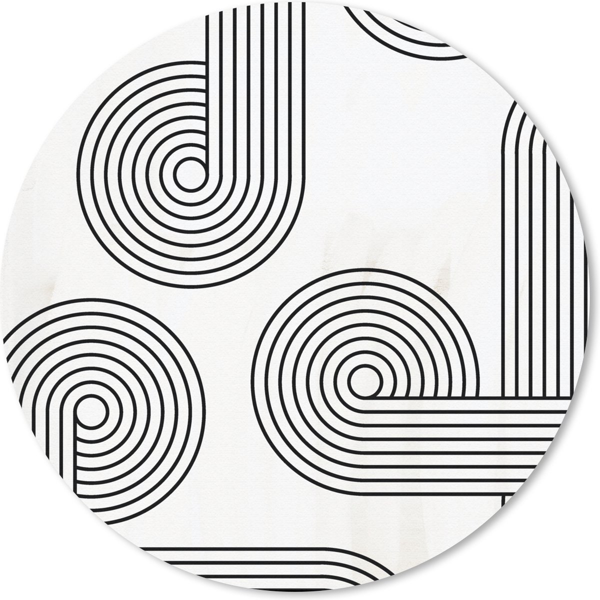 Muismat rond 30x30 cm - Mousepad Kunst - Abstract - Cirkel - Ronde muismatten