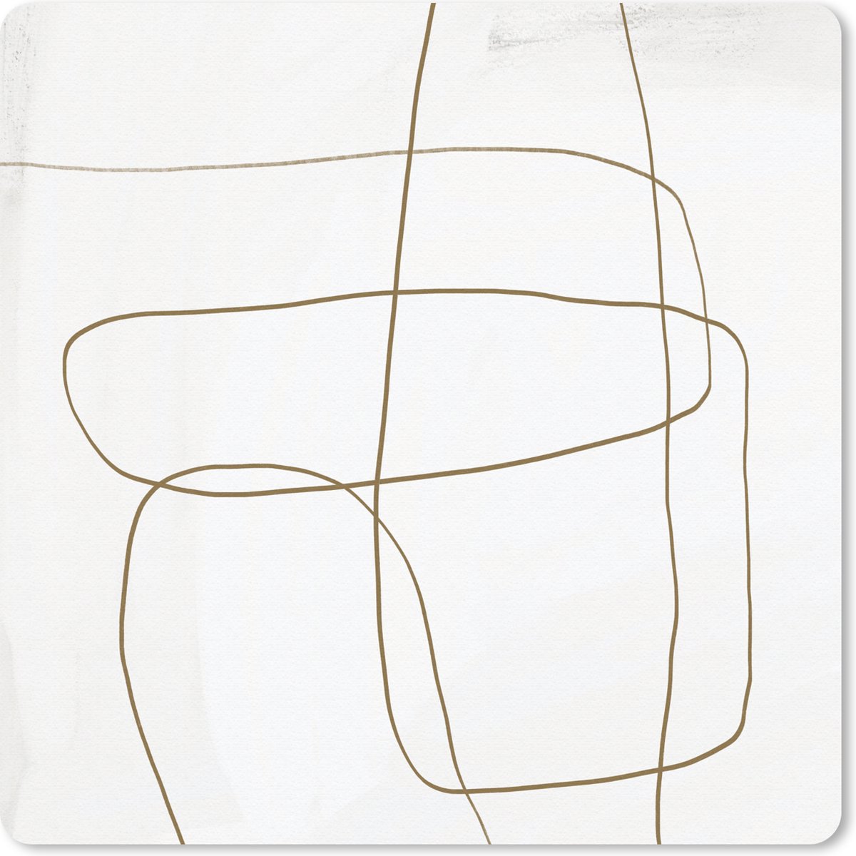 Muismat 30x30 cm - Mousepad Abstract - Wit - Luxe - Muismatten