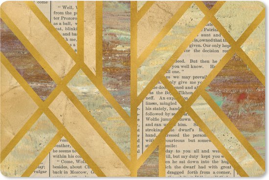 Tapis de souris - Tapis de souris - Vintage - Imprimé marbré - Design - 27x18 cm - Tapis de souris