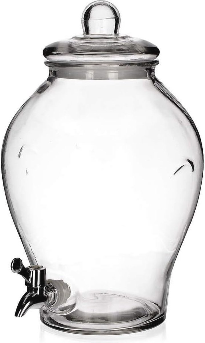 Glazen Drankdispenser met Tapkraan - Sapdispenser en Waterdispenser van 6,5 L